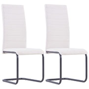 vidaXL Eetkamerstoelen 2 st stof crème
