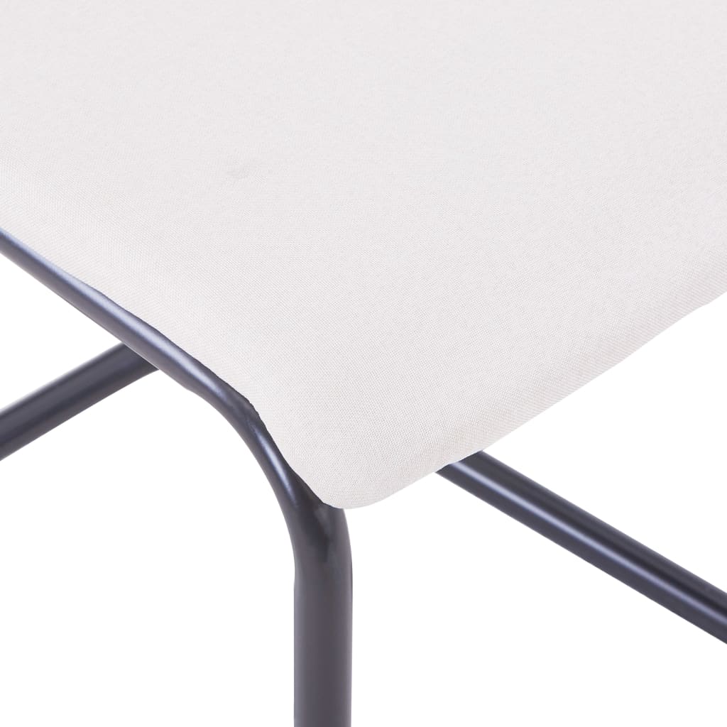 vidaXL Eetkamerstoelen 2 st stof crème