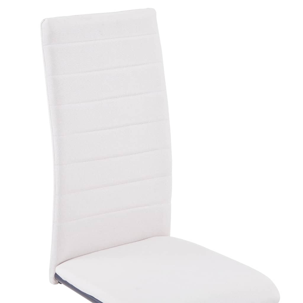 vidaXL Eetkamerstoelen 2 st stof crème