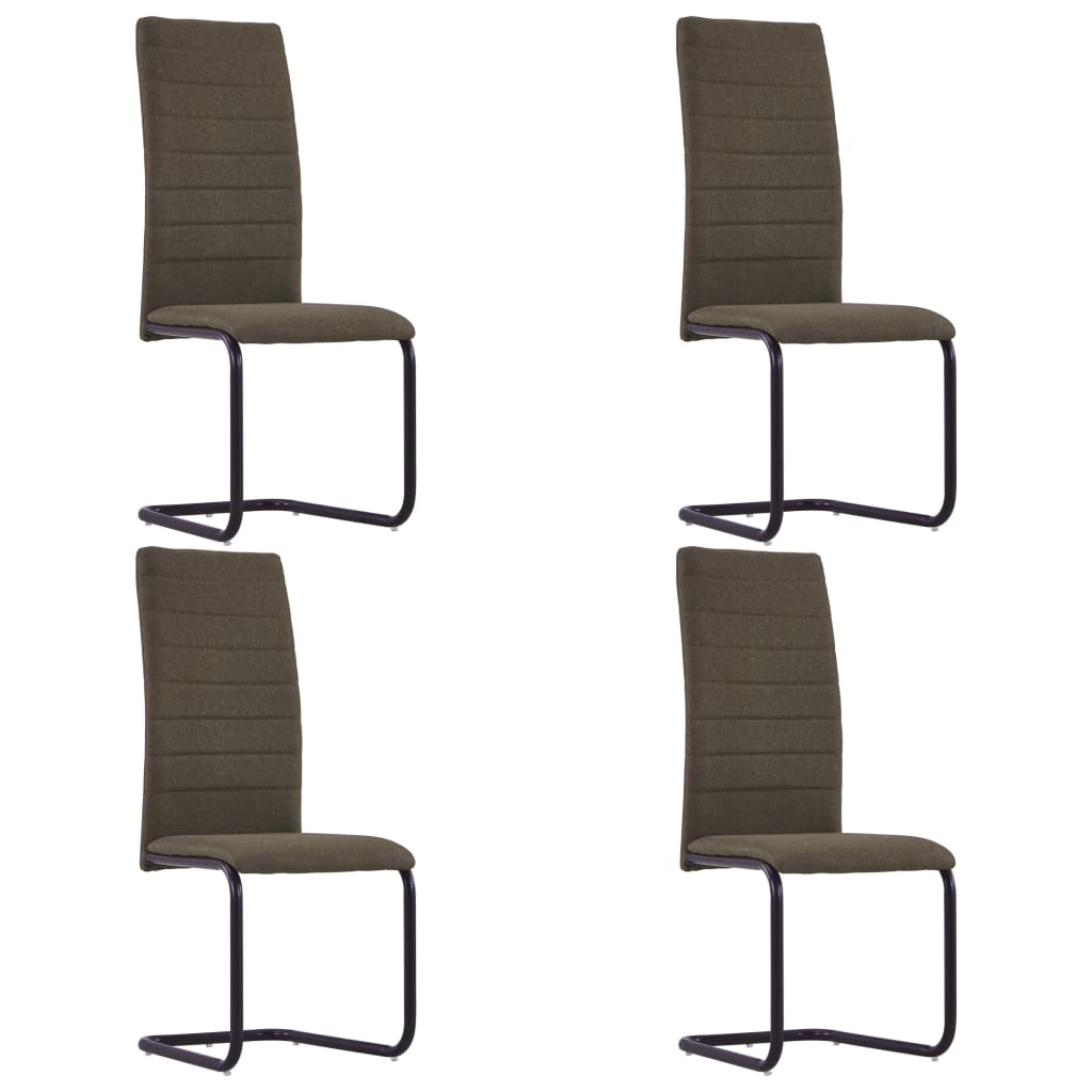vidaXL Eetkamerstoelen 2 st stof crème