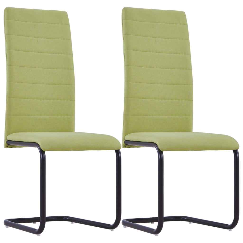 vidaXL Eetkamerstoelen 2 st stof crème