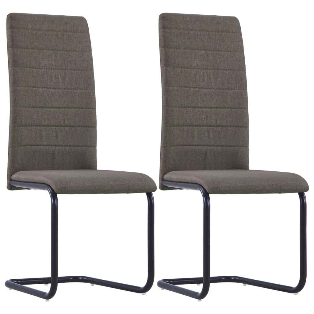 vidaXL Eetkamerstoelen 2 st stof crème