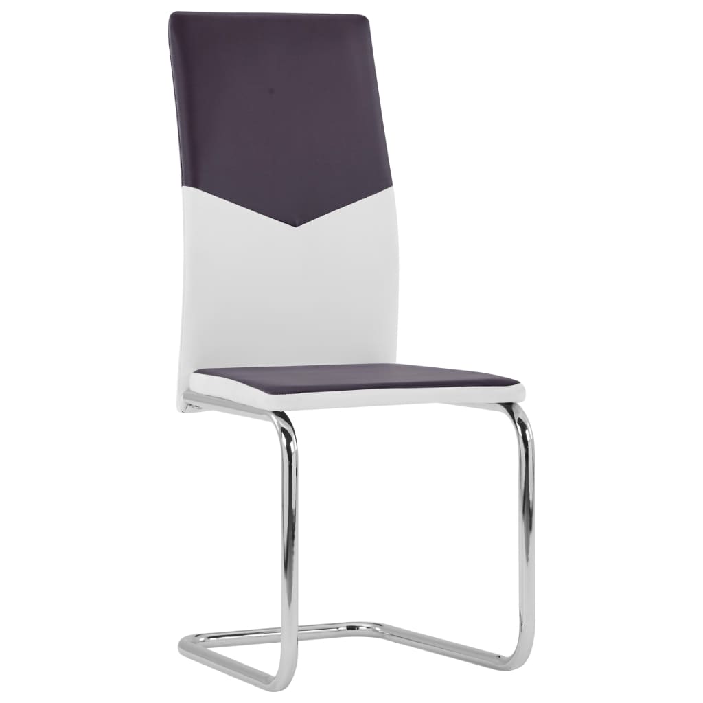 vidaXL Eetkamerstoelen 2 st kunstleer bruin