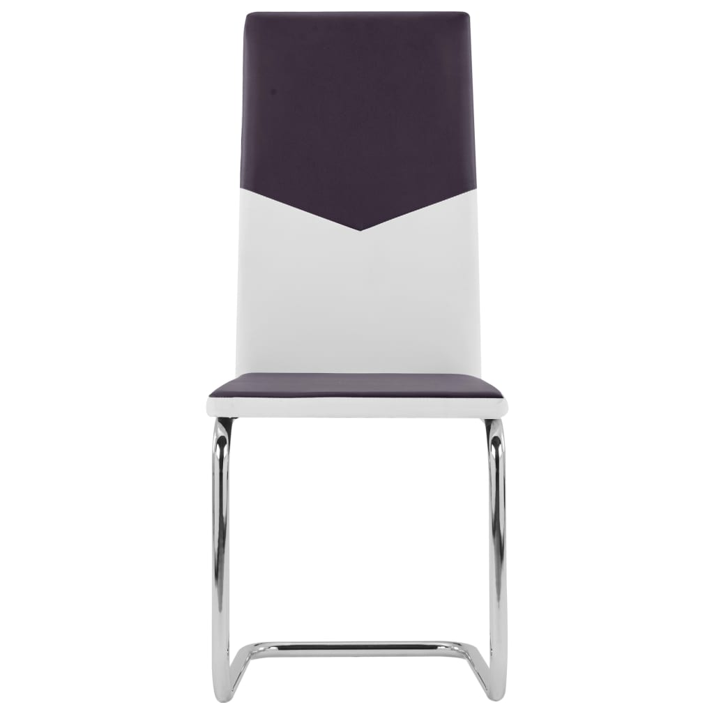 vidaXL Eetkamerstoelen 2 st kunstleer bruin