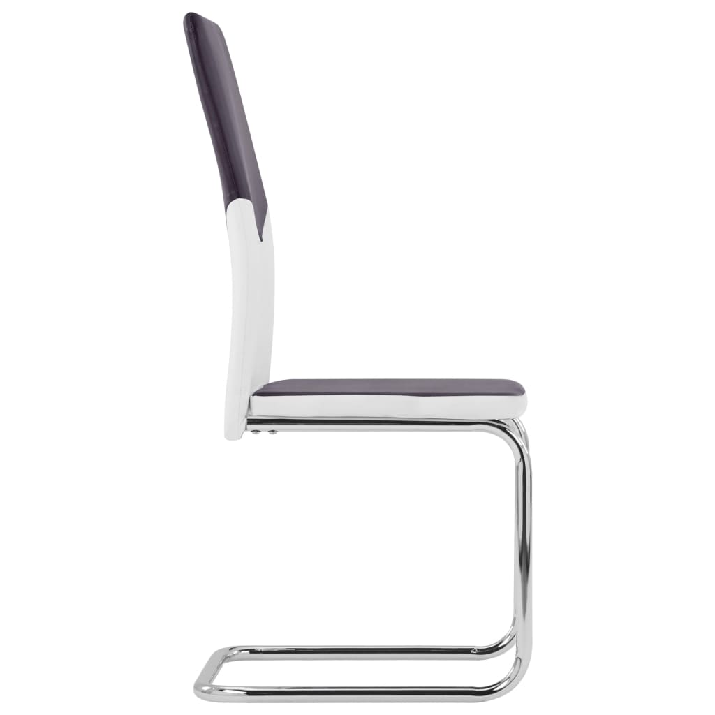 vidaXL Eetkamerstoelen 2 st kunstleer bruin