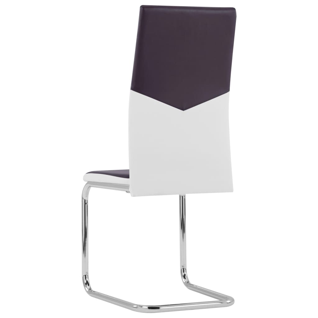 vidaXL Eetkamerstoelen 2 st kunstleer bruin