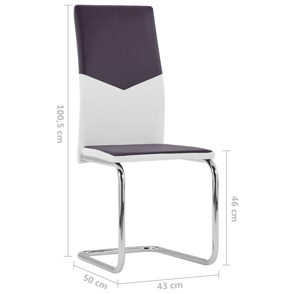 vidaXL Eetkamerstoelen 2 st kunstleer bruin