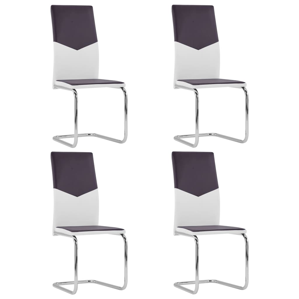 vidaXL Eetkamerstoelen 2 st kunstleer bruin