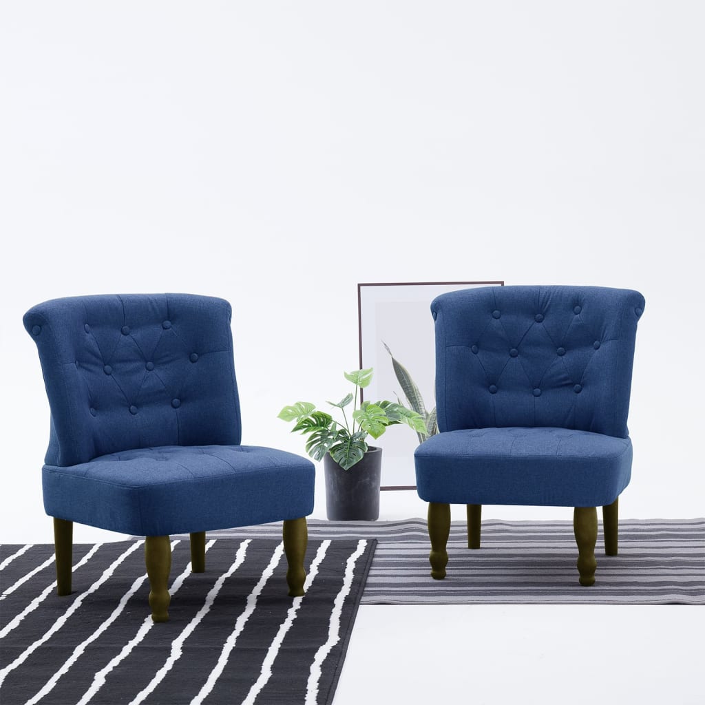 vidaXL Franse stoelen 2 st stof crème - Aashly