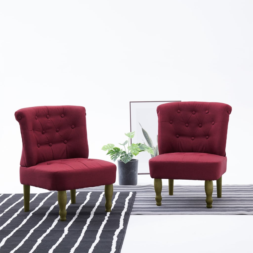 vidaXL Franse stoelen 2 st stof crème - Aashly