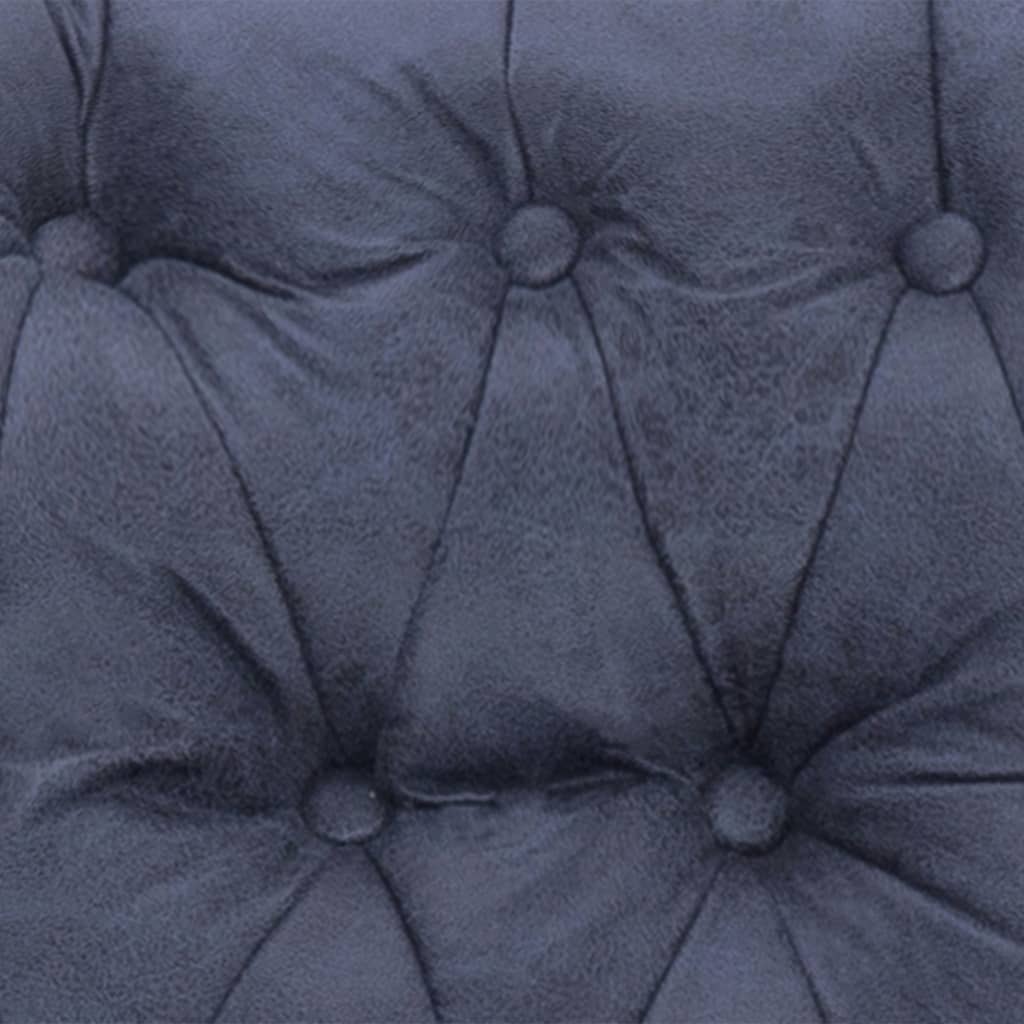 vidaXL Fauteuil verstelbaar kunstsuède grijs