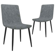vidaXL Eetkamerstoelen 2 st kunstleer grijs