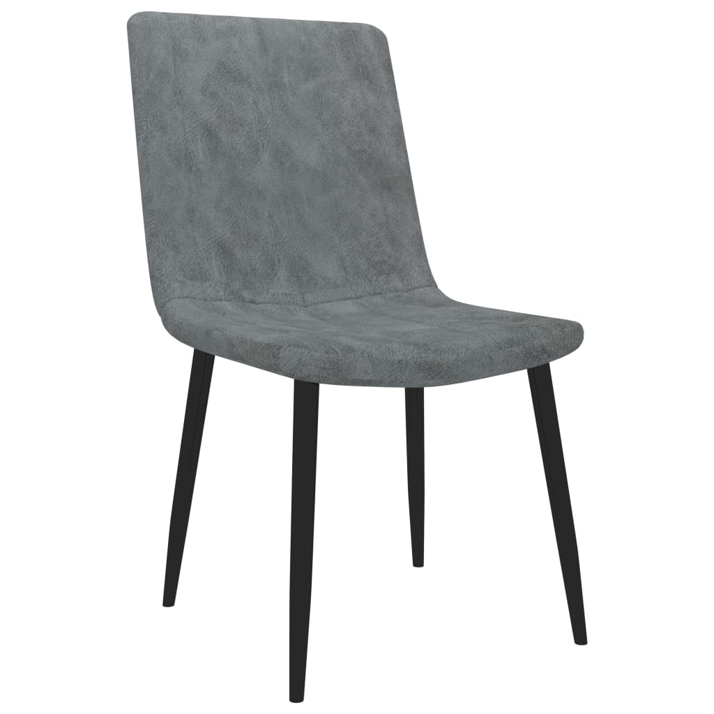 vidaXL Eetkamerstoelen 2 st kunstleer grijs