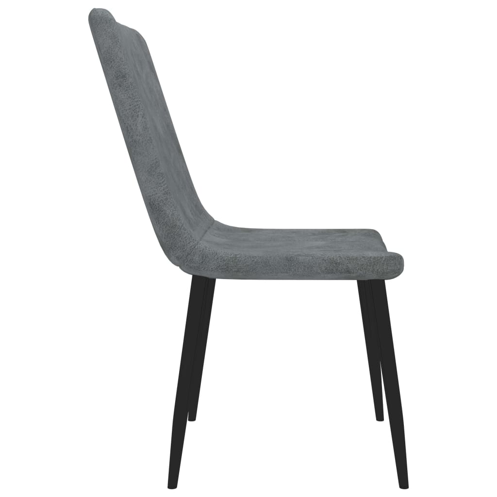 vidaXL Eetkamerstoelen 2 st kunstleer grijs
