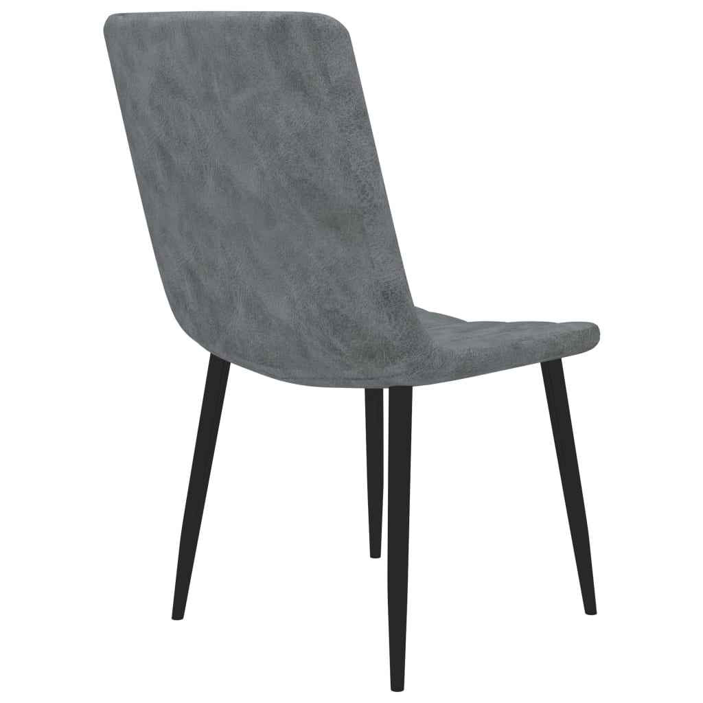 vidaXL Eetkamerstoelen 2 st kunstleer grijs