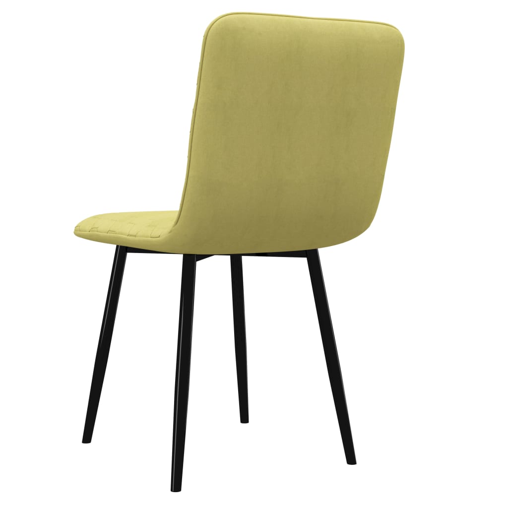 vidaXL Eetkamerstoelen 2 st stof groen