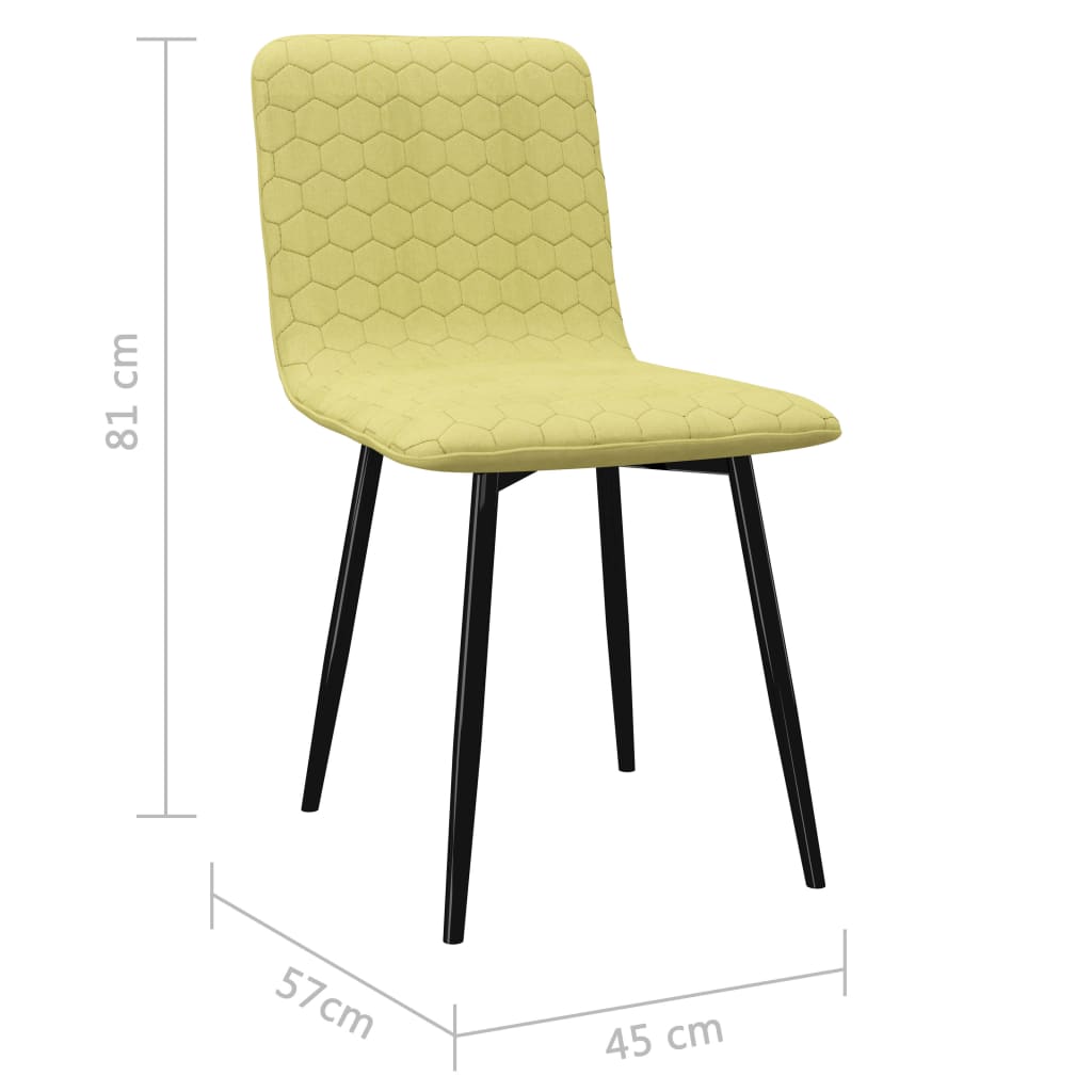 vidaXL Eetkamerstoelen 2 st stof groen