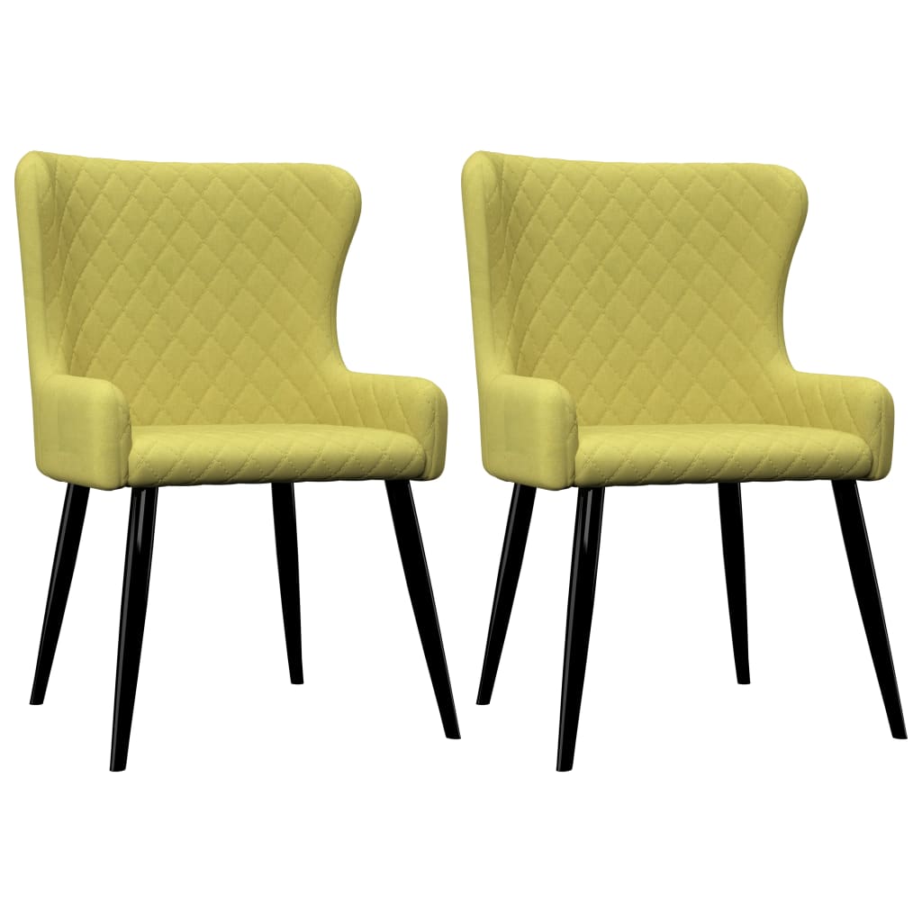 vidaXL Eetkamerstoelen 2 st stof lichtgrijs