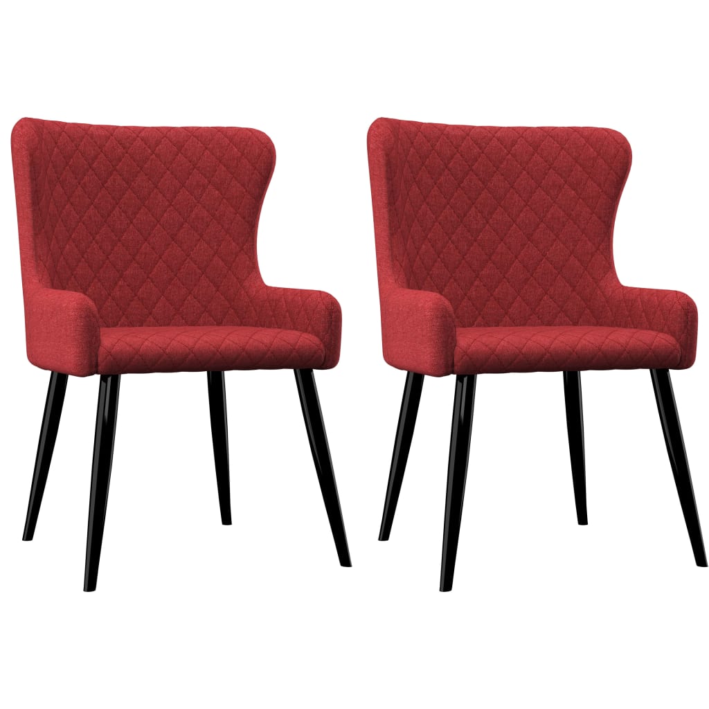 vidaXL Eetkamerstoelen 2 st stof lichtgrijs
