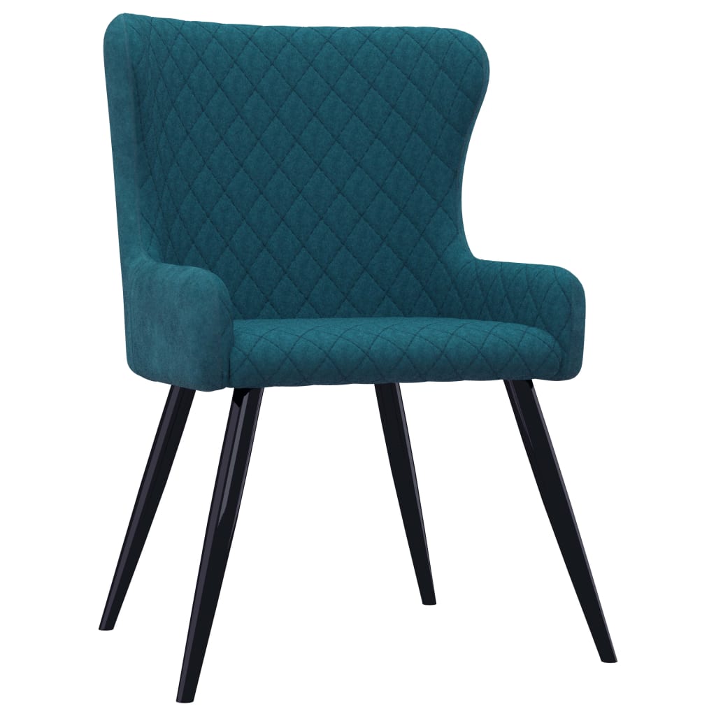 vidaXL Eetkamerstoelen 2 st fluweel blauw