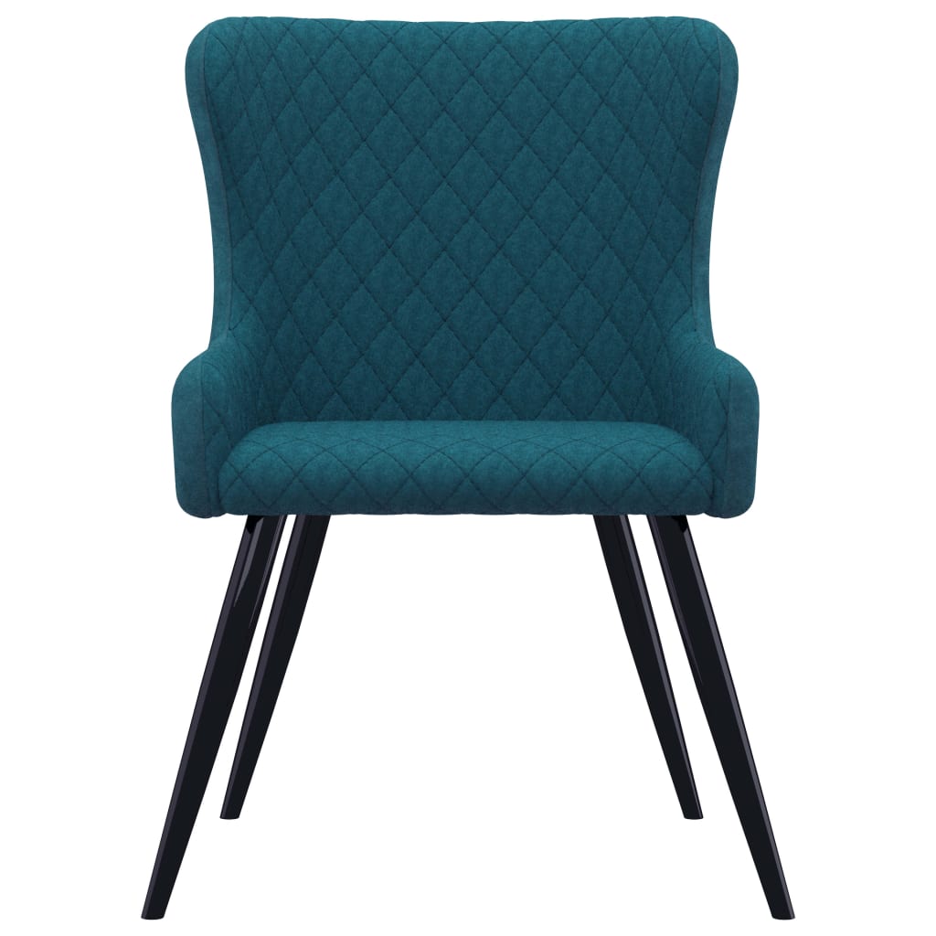vidaXL Eetkamerstoelen 2 st fluweel blauw