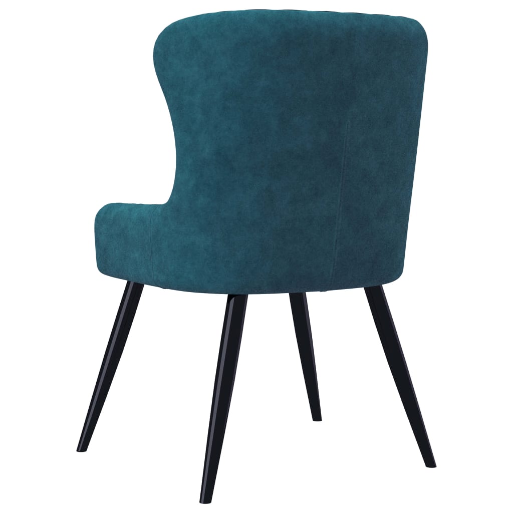 vidaXL Eetkamerstoelen 2 st fluweel blauw