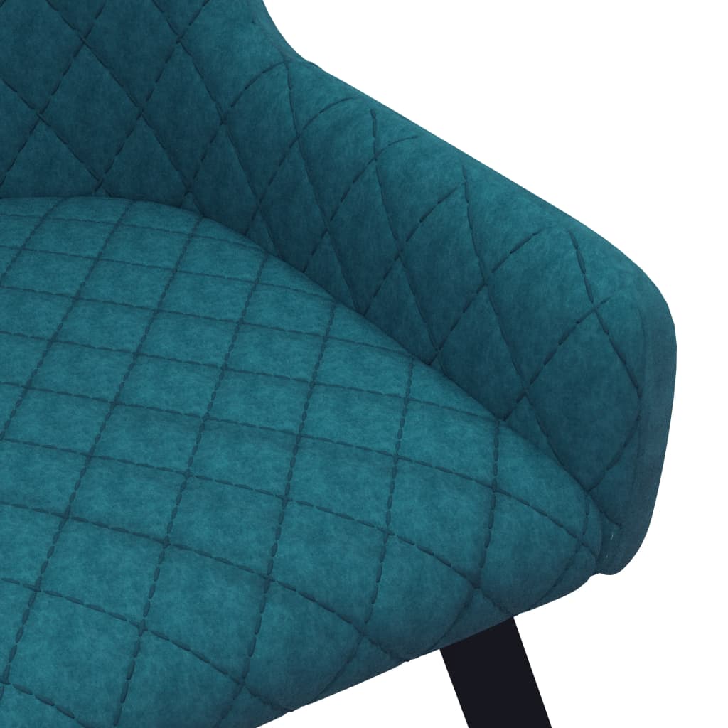 vidaXL Eetkamerstoelen 2 st fluweel blauw