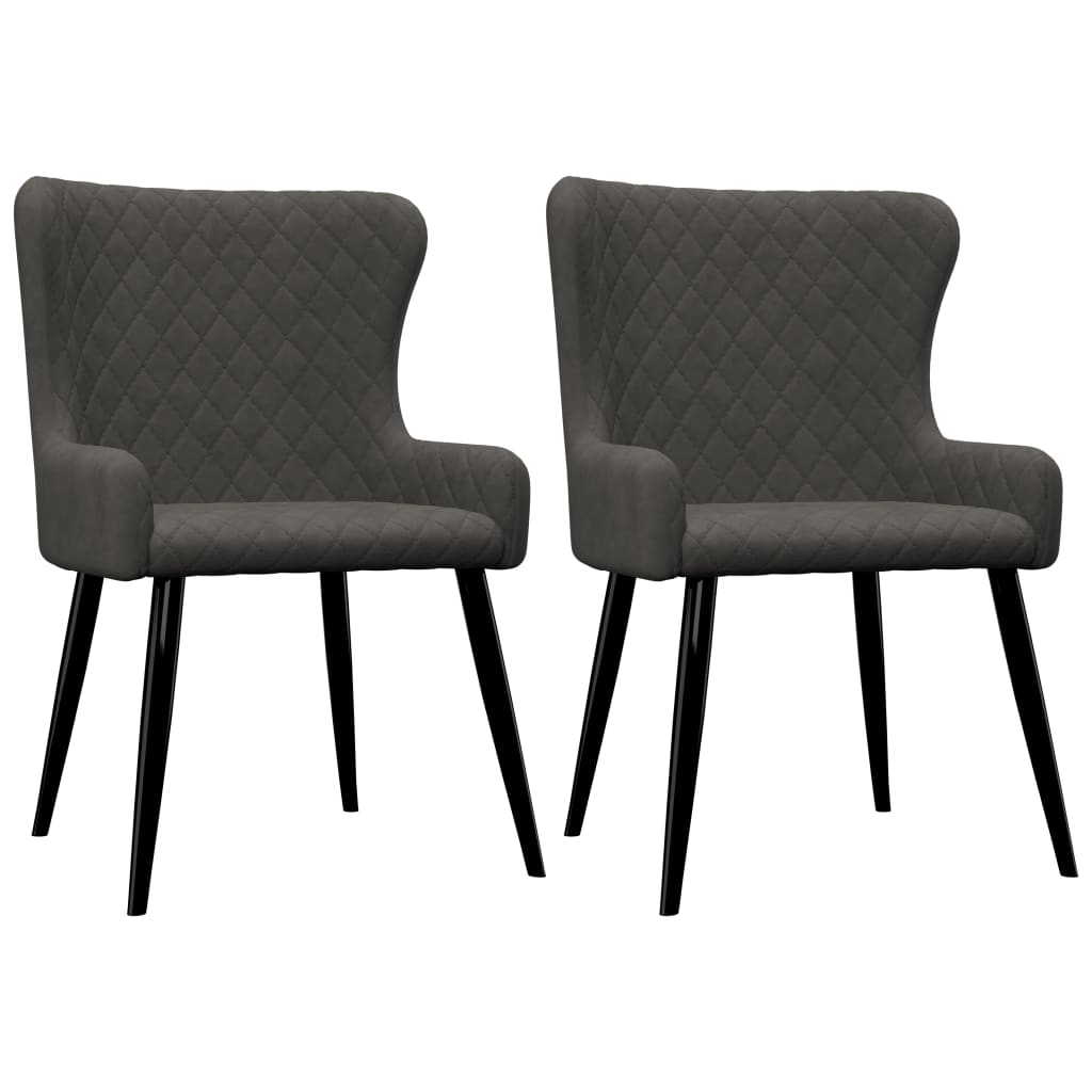 vidaXL Eetkamerstoelen 2 st fluweel blauw
