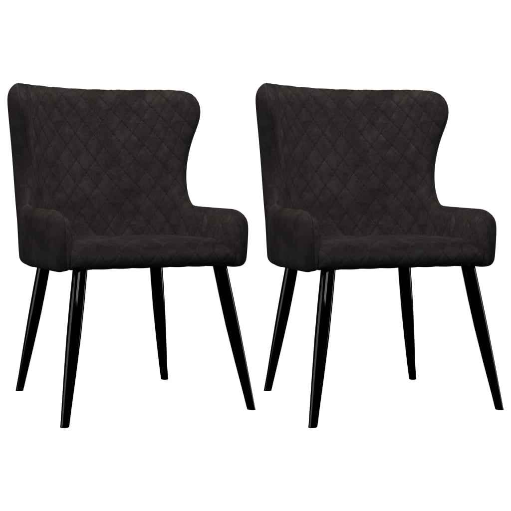 vidaXL Eetkamerstoelen 2 st fluweel blauw