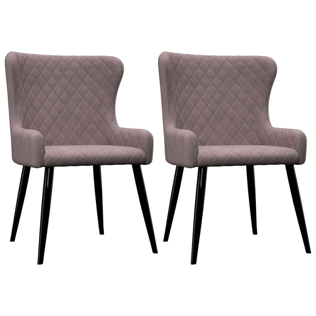 vidaXL Eetkamerstoelen 2 st fluweel blauw