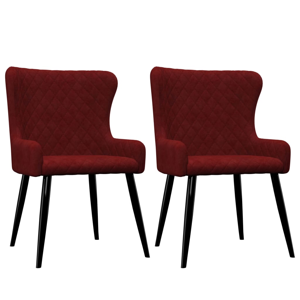 vidaXL Eetkamerstoelen 2 st fluweel blauw