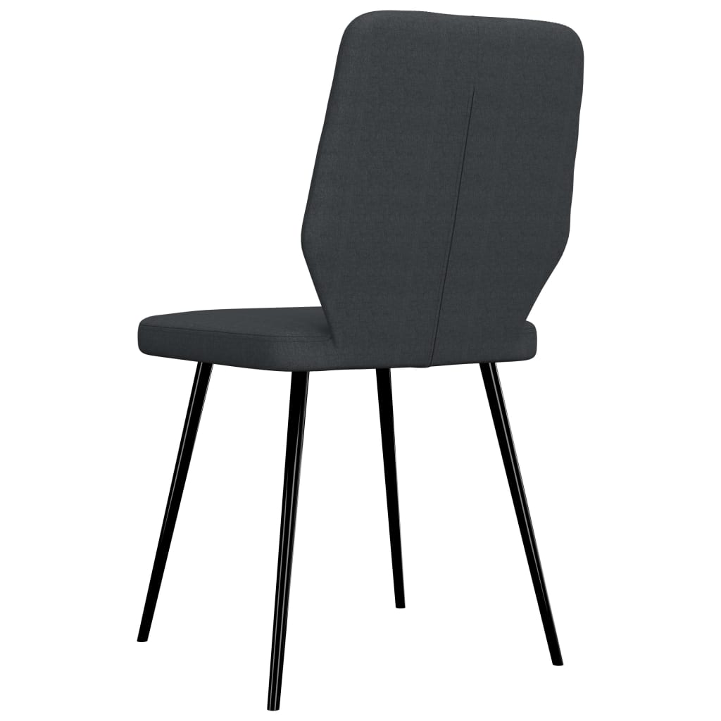 vidaXL Eetkamerstoelen 2 st stof donkergrijs