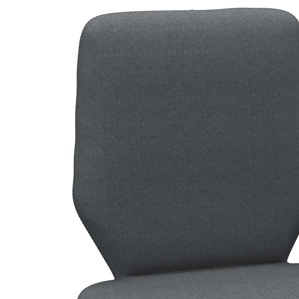 vidaXL Eetkamerstoelen 2 st stof donkergrijs