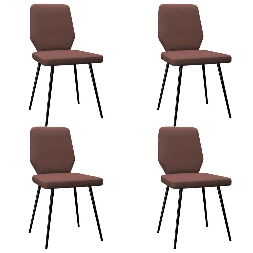 vidaXL Eetkamerstoelen 2 st stof donkergrijs