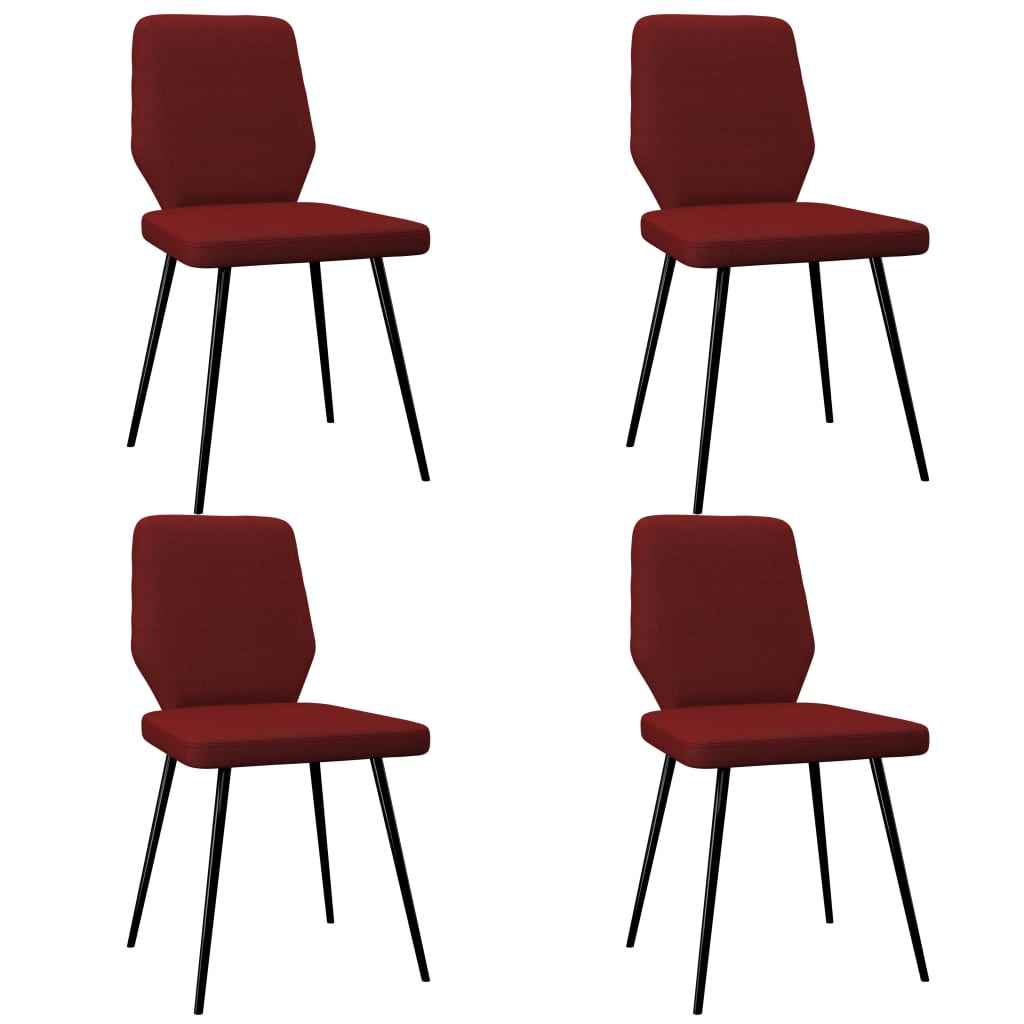 vidaXL Eetkamerstoelen 2 st stof donkergrijs