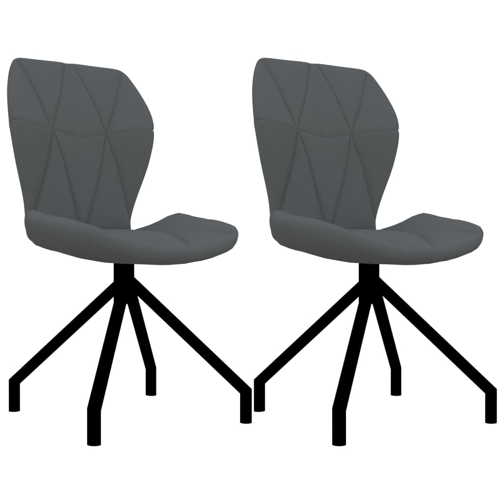 vidaXL Eetkamerstoelen 2 st kunstleer grijs