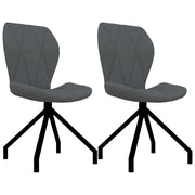 vidaXL Eetkamerstoelen 2 st kunstleer grijs