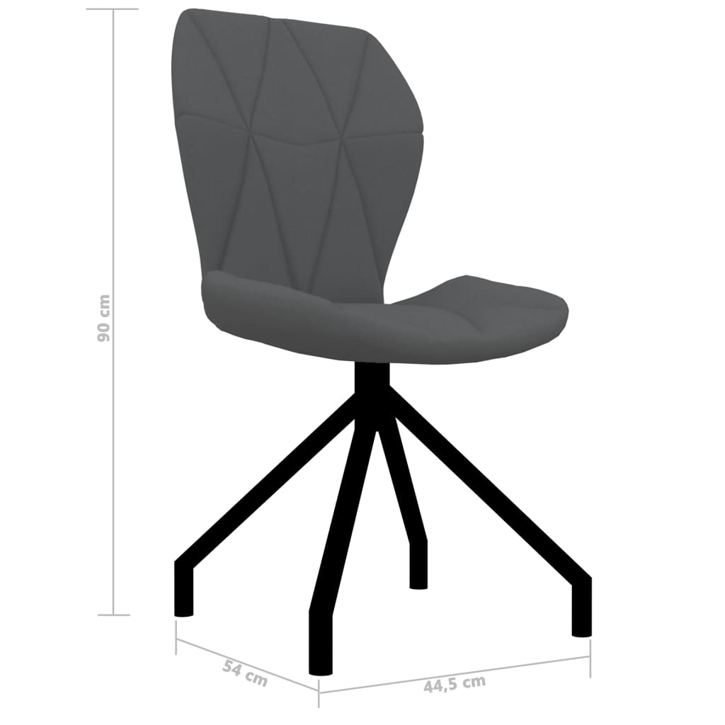 vidaXL Eetkamerstoelen 2 st kunstleer grijs