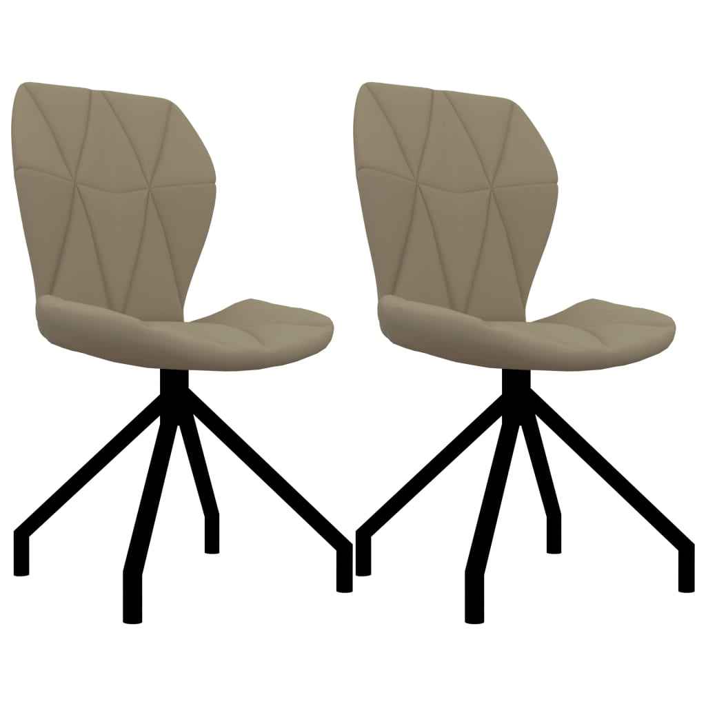 vidaXL Eetkamerstoelen 2 st kunstleer grijs