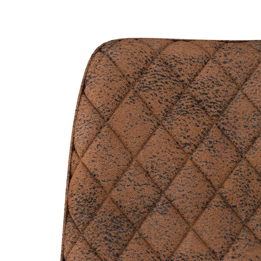 vidaXL Eetkamerstoelen 2 st kunstsuède bruin