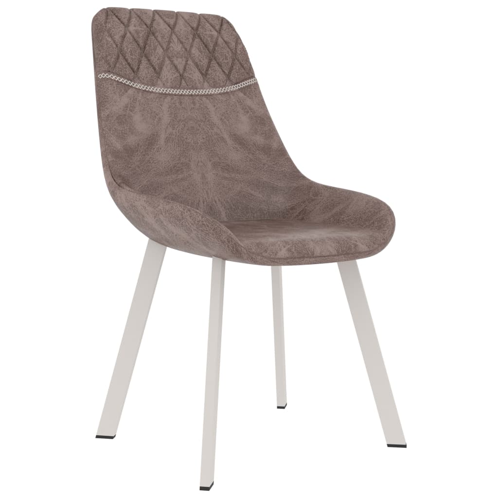 vidaXL Eetkamerstoelen 2 st kunstleer bruin