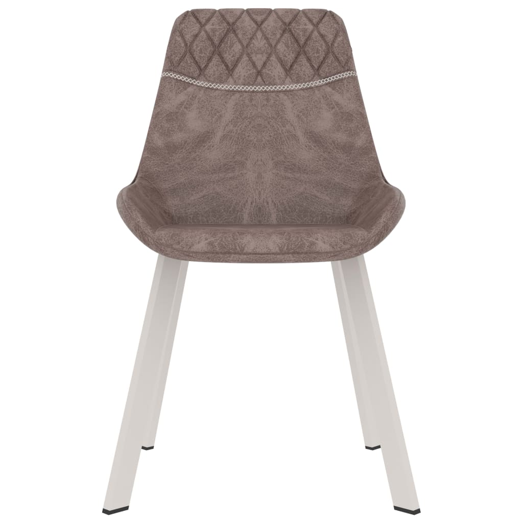 vidaXL Eetkamerstoelen 2 st kunstleer bruin
