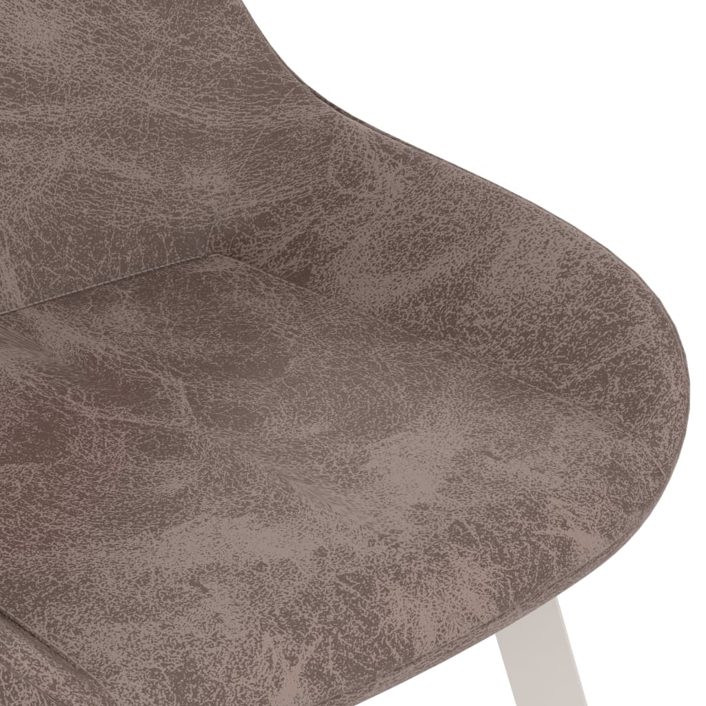 vidaXL Eetkamerstoelen 2 st kunstleer bruin