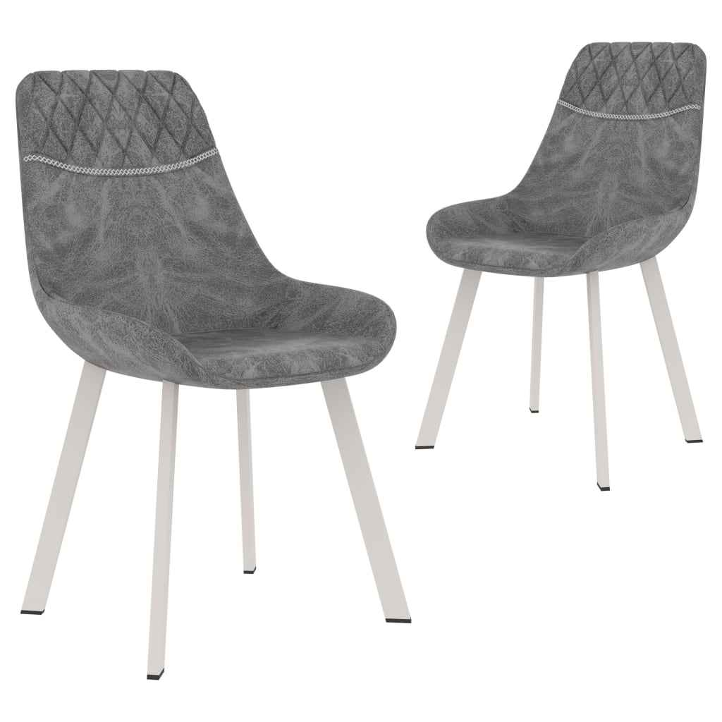 vidaXL Eetkamerstoelen 2 st kunstleer bruin