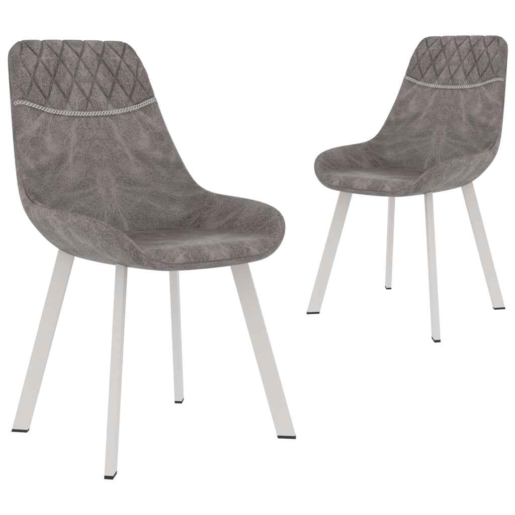 vidaXL Eetkamerstoelen 2 st kunstleer bruin