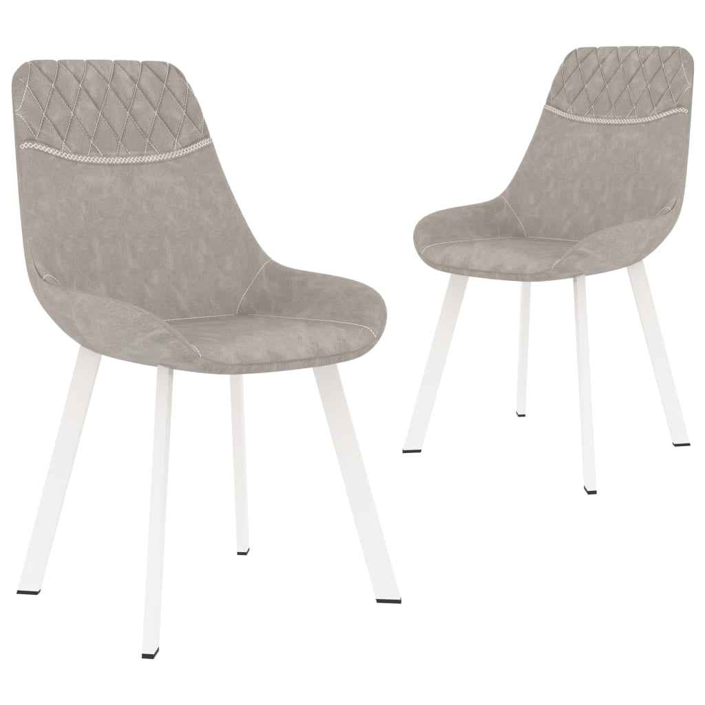 vidaXL Eetkamerstoelen 2 st kunstleer bruin