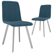 vidaXL Eetkamerstoelen 2 st fluweel blauw