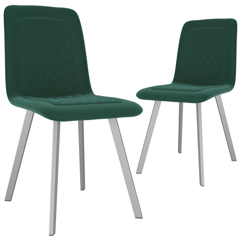 vidaXL Eetkamerstoelen 2 st fluweel blauw