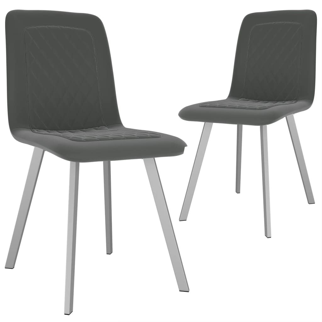 vidaXL Eetkamerstoelen 2 st fluweel blauw