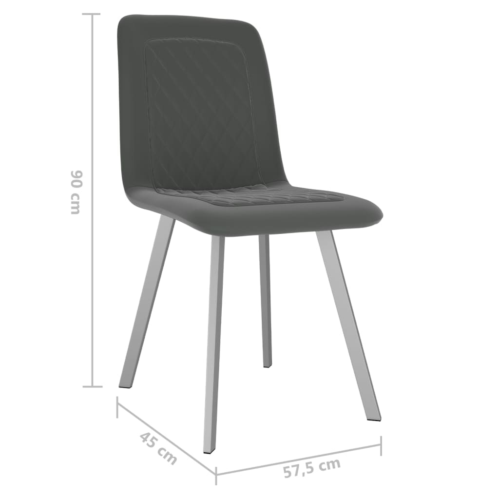 vidaXL Eetkamerstoelen 2 st fluweel blauw